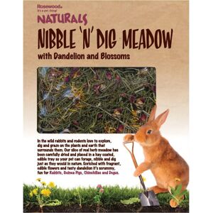 Rosewood Naturals Nibble 'n' Dig Meadow with Dandelion and Blossoms - Pet Treat Rosewood Naturals Nibble 'n' Dig Meadow with Dandelion and Blossoms - Pet Treat