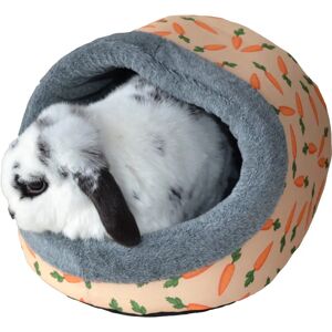 Rosewood Small Animal Plush Hooded Bed - Carrot Rosewood Small Animal Plush Hooded Bed - Carrot