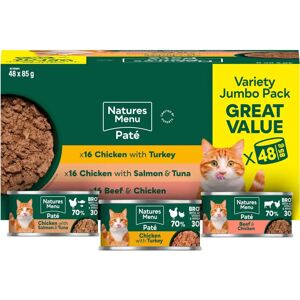 Natures Menu Adult Cat Food Multipack - Natural, Grain-Free, 48x85g Natures Menu Adult Cat Food Multipack - Natural, Grain-Free, 48x85g