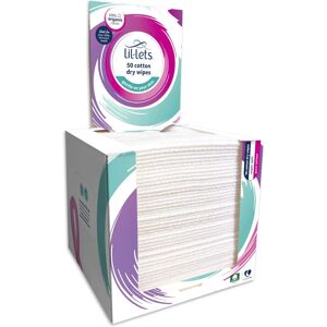 Lil-Lets - Cotton Dry Wipes 50 Count - Organic Cotton - 1 Pack - Dry Wipe Lil-Lets - Cotton Dry Wipes 50 Count - Organic Cotton - 1 Pack - Dry Wipe