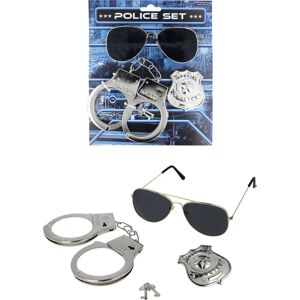 Henbrandt Ensemble Police Adulte - Lunettes, menottes, badge - Publicité Henbrandt Ensemble Police Adulte - Lunettes, menottes, badge - Publicité