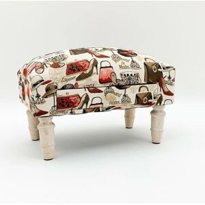 Four Candle Ladies Fabric Footstool - Ladies Accessories Four Candle Ladies Fabric Footstool - Ladies Accessories