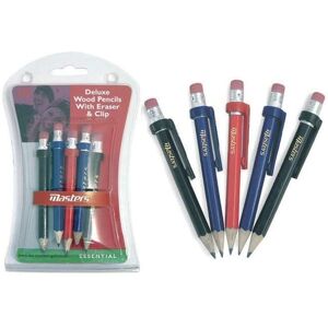 Masters Golf Modèle X 5 Crayons en Bois avec Clip - Crayons - Publicité Masters Golf Modèle X 5 Crayons en Bois avec Clip - Crayons - Publicité