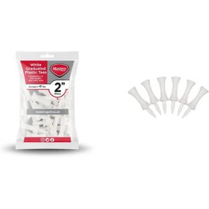 Masters Weiße Graduierte Kunststoff Golf Tees - 2'' - Packung 25 Masters Weiße Graduierte Kunststoff Golf Tees - 2'' - Packung 25