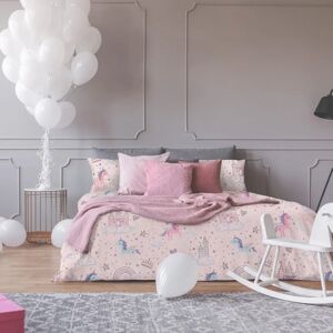 Dreamscene - Unicorn Kingdom Duvet Cover - Light Pink Dreamscene - Unicorn Kingdom Duvet Cover - Light Pink