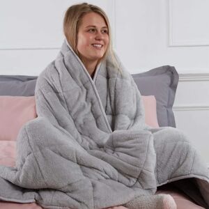 Brentfords Teddy Fleece Weighted Blanket - Light Grey - 150x200cm 8kg Brentfords Teddy Fleece Weighted Blanket - Light Grey - 150x200cm 8kg