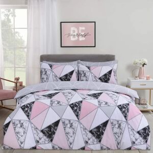 Dreamscene Light Pink Marble Geo Duvet Cover King - Bedding Set Dreamscene Light Pink Marble Geo Duvet Cover King - Bedding Set