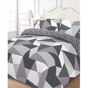Dreamscene Black Geometric Shapes Duvet Cover - Single Bed Dreamscene Black Geometric Shapes Duvet Cover - Single Bed