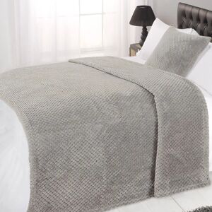 Dreamscene - Luxury Waffle Mink - Grey - 150x200 - Throw Dreamscene - Luxury Waffle Mink - Grey - 150x200 - Throw