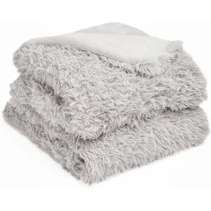 Sienna Fluffy Fleece Throw Blanket - Light Grey, 150cm x 200cm - Throw Blanket Sienna Fluffy Fleece Throw Blanket - Light Grey, 150cm x 200cm - Throw Blanket