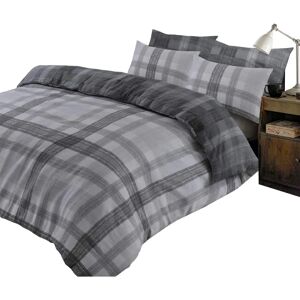 Ensemble de housse de duvet en coton brossé Boston - Dreamscene Ensemble de housse de duvet en coton brossé Boston - Dreamscene