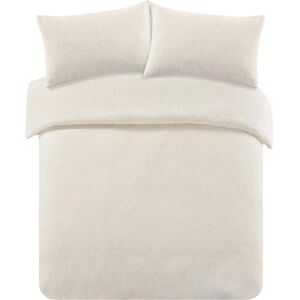 Brentfords Teddy Duvet Set - Double - Cream Ivory - Bedding Set Brentfords Teddy Duvet Set - Double - Cream Ivory - Bedding Set