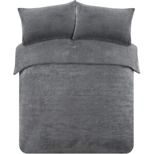 Brentfords Charcoal Teddy Duvet Set - Single - Bedding Set Brentfords Charcoal Teddy Duvet Set - Single - Bedding Set