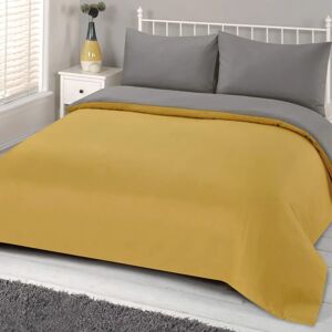 Brentfords Yellow King Reversible Duvet Cover Set Brentfords Yellow King Reversible Duvet Cover Set
