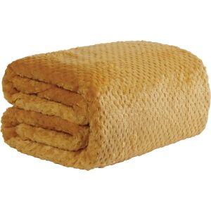Dreamscene Luxury Waffle Throw - Ochre Yellow - 150 x 200cm Dreamscene Luxury Waffle Throw - Ochre Yellow - 150 x 200cm