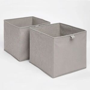 OHS - Plain Folding Cube Storage Box - Grey - 2-pack - Storage Box OHS - Plain Folding Cube Storage Box - Grey - 2-pack - Storage Box
