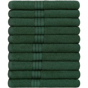 Brentfords - 10 Pack Cotton Bath Hand Towel - Dark Green - Pack - Towel Brentfords - 10 Pack Cotton Bath Hand Towel - Dark Green - Pack - Towel