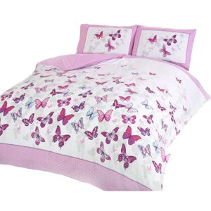Butterfly Flutter Pink Double Duvet Cover Set Butterfly Flutter Pink Double Duvet Cover Set