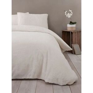 Rapport Teddy Fleece Duvet Cover Set - Single - Cream Rapport Teddy Fleece Duvet Cover Set - Single - Cream