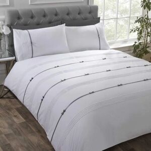 Rapport Home Clarissa Sábana Funda Rey Blanco - Juego de Ropa de Cama Rapport Home Clarissa Sábana Funda Rey Blanco - Juego de Ropa de Cama
