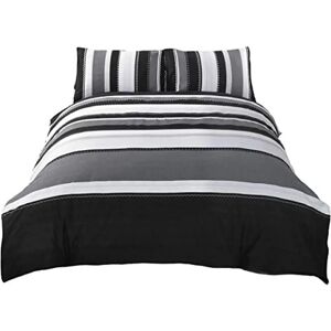 Rapport Grey Striped Double Bedding Set - Bedding Set Rapport Grey Striped Double Bedding Set - Bedding Set