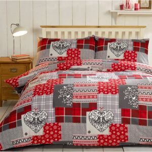 Rapport Red King Duvet Cover Set - Duvet Cover Set Rapport Red King Duvet Cover Set - Duvet Cover Set