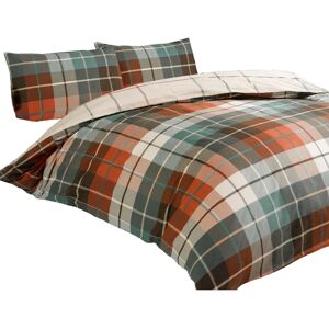 Rapport Lomond Terracotta - Flannelette Bedding Duvet Set, Single Rapport Lomond Terracotta - Flannelette Bedding Duvet Set, Single