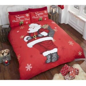 Rapport Home Santa Please Stop Here Parure de Couette Double - Publicité Rapport Home Santa Please Stop Here Parure de Couette Double - Publicité