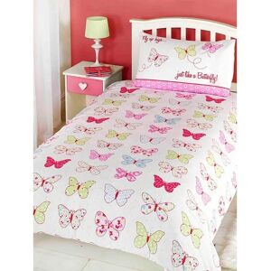 Unbranded Fly Up High Butterfly Single Duvet Cover & Pillowcase Set - Childrens Quilt Unbranded Fly Up High Butterfly Single Duvet Cover & Pillowcase Set - Childrens Quilt