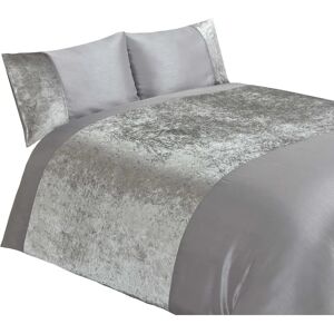 Price Right Home Silver Double Crushed Velvet Duvet Cover Set - Bedding Set Price Right Home Silver Double Crushed Velvet Duvet Cover Set - Bedding Set