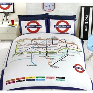 Transport for London London Underground Tube Map Duvet Cover & Pillowcase Set - Single Transport for London London Underground Tube Map Duvet Cover & Pillowcase Set - Single