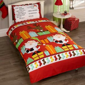Father Christmas Kids Santa Presents Xmas Quilt Duvet Cover and Pillowcase Beddi - Bedding set Father Christmas Kids Santa Presents Xmas Quilt Duvet Cover and Pillowcase Beddi - Bedding set
