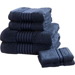 Rapport Windsor Juego de Toallas Denim - 6 Piezas para Baño Rapport Windsor Juego de Toallas Denim - 6 Piezas para Baño