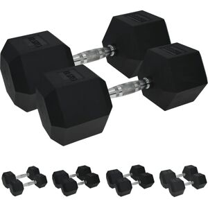 Haltères Urban Fitness UFE Hex Revêtement Caoutchouc - 12,5kg - Noir - Publicité Haltères Urban Fitness UFE Hex Revêtement Caoutchouc - 12,5kg - Noir - Publicité