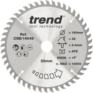 Trend CSB 160mm 48T TCT Circular Saw Blade Trend CSB 160mm 48T TCT Circular Saw Blade