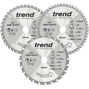 Trend CSB/165/3PK/B CraftPro Cordless Saw Blade - Saw Blades Trend CSB/165/3PK/B CraftPro Cordless Saw Blade - Saw Blades