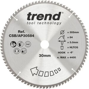 Trend AP30584 - Circular Saw Blade for Aluminium & Plastic - 84 Teeth Trend AP30584 - Circular Saw Blade for Aluminium & Plastic - 84 Teeth