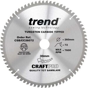 Trend CC26072 Craft Pro Circular Saw Blade - Precise Crosscutting Trend CC26072 Craft Pro Circular Saw Blade - Precise Crosscutting