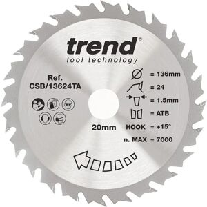 Trend CSB/13624TA Craft Pro Dunne Kerf Accu Cirkelzaagblad - Cirkelzaagblad Trend CSB/13624TA Craft Pro Dunne Kerf Accu Cirkelzaagblad - Cirkelzaagblad