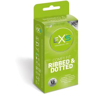 EXS Ribbed Dotted Latex Condoms - 12 Pack EXS Ribbed Dotted Latex Condoms - 12 Pack