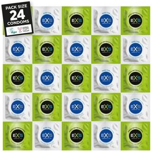 EXS Nano Thin & Ribbbed Condoms - 24 Pack - Transparent - Sensation EXS Nano Thin & Ribbbed Condoms - 24 Pack - Transparent - Sensation
