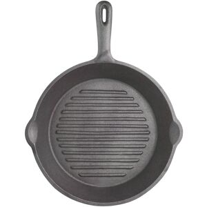 KitchenCraft Deluxe Cast Iron 24cm Round Ribbed Grill Pan - Grill Pan KitchenCraft Deluxe Cast Iron 24cm Round Ribbed Grill Pan - Grill Pan