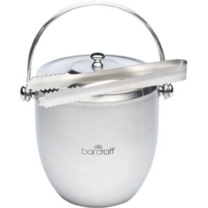 BarCraft Stainless Steel Ice Bucket with Lid and Tongs BarCraft Stainless Steel Ice Bucket with Lid and Tongs