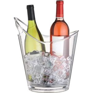BarCraft Clear Acrylic Drinks Pail - Wine Cooler - Unisex BarCraft Clear Acrylic Drinks Pail - Wine Cooler - Unisex