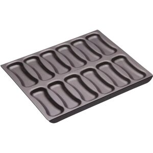 MasterClass Non-Stick Éclair Baking Pan - 12 Holes, Grey MasterClass Non-Stick Éclair Baking Pan - 12 Holes, Grey