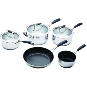 Masterclass Stainless Steel Cookware Set - Induction Safe, 5 Pieces Masterclass Stainless Steel Cookware Set - Induction Safe, 5 Pieces