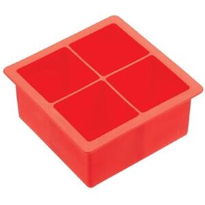 BarCraft Jumbo IJskubus Tray - Langzaam Smelten, BPA-vrij, Rood BarCraft Jumbo IJskubus Tray - Langzaam Smelten, BPA-vrij, Rood