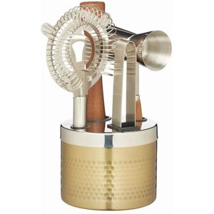 BarCraft Hammered Brass Cocktail Set - Home Bar Gift BarCraft Hammered Brass Cocktail Set - Home Bar Gift