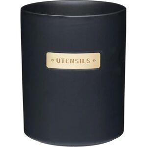 Masterclass Stoneware and Brass Effect Kitchen Utensil Holder - Black Masterclass Stoneware and Brass Effect Kitchen Utensil Holder - Black