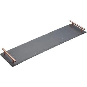 Artesa Black Slate Serving Platter with Copper Handles - Serving Plate Artesa Black Slate Serving Platter with Copper Handles - Serving Plate
